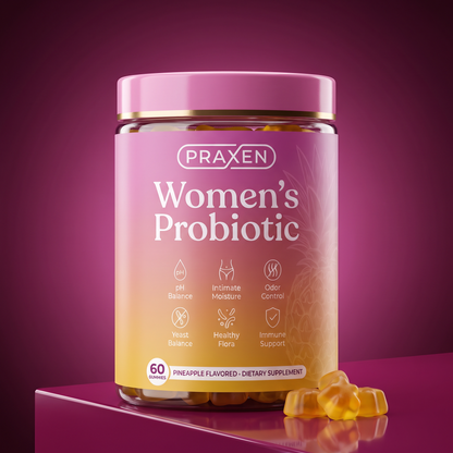 Praxen Women's Probiotic Gummies — Pineapple Flavor (60 Gummies)