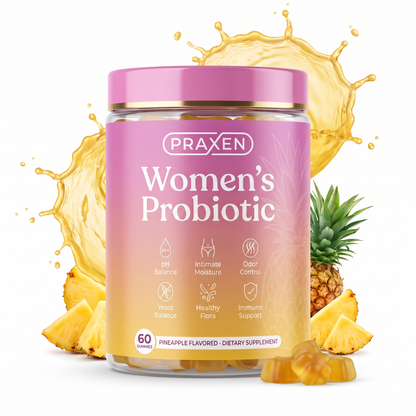 Praxen Women's Probiotic Gummies — Pineapple Flavor (60 Gummies)