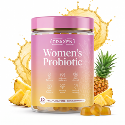 Praxen Women's Probiotic Gummies — Pineapple Flavor (60 Gummies)