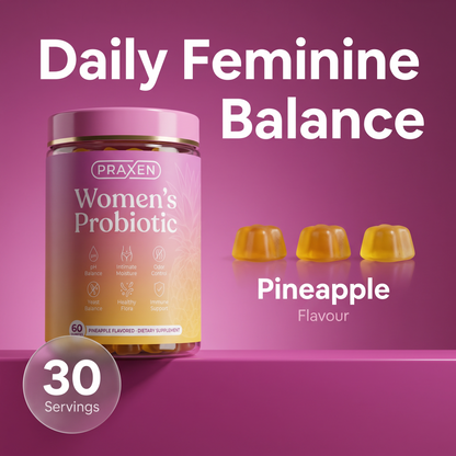Praxen Women's Probiotic Gummies — Pineapple Flavor (60 Gummies)